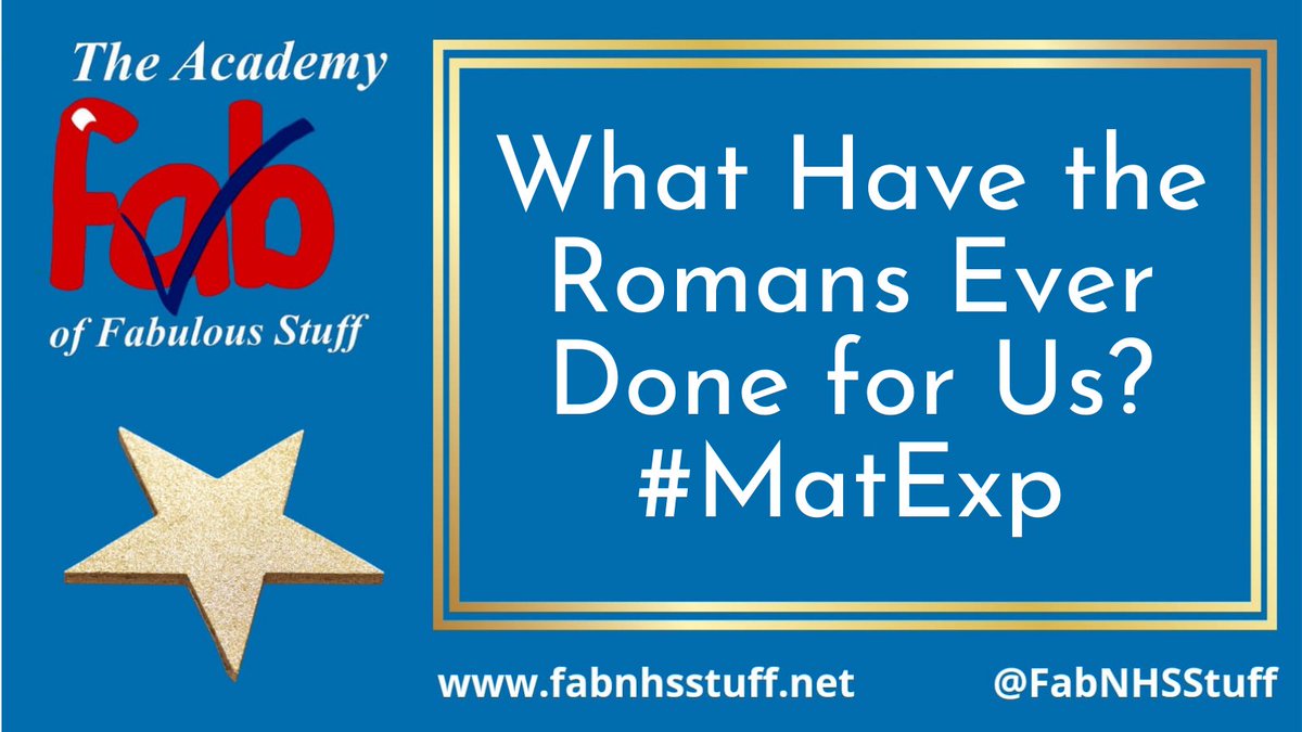 FabNHSStuff's tweet image. What have the Romans ever done for us?

Check out this share about #MatExp

ow.ly/ZeO350I88nP

#MatExp  @RoyLilley @WhoseShoes