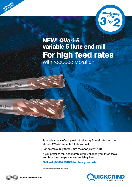quickgrind's tweet image. Don't forget to use our 3-for-2 offer on the QVari end mills! Offer ends TODAY.

For QVari-7 visit: quickgrind.com/product/qvari-… and use code 'QVARI73FOR2'.
For QVari-5 visit: quickgrind.com/product/qvari-… and use the code 'QVARI53FOR2'.

#Quickgrind #QVari #3For2 #InfinitePossibilities