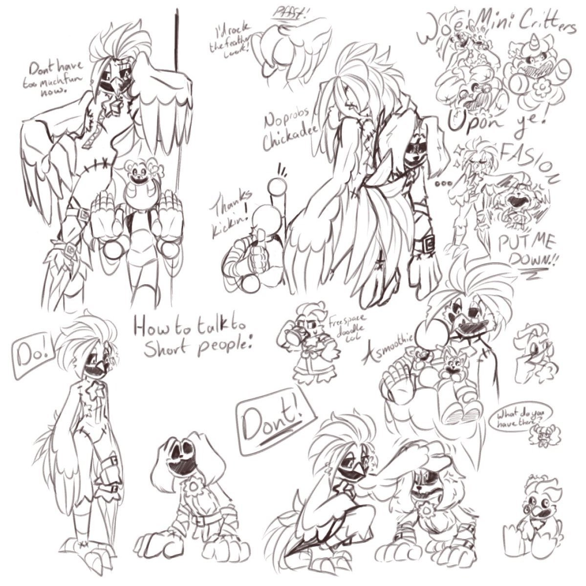 Closet_Cryptic's tweet photo. Consist art/ design? Where?! 

But in all seriousness, have some more silly #KickinChicken doodles! Even added some #Dogday ones too. 

#PoppyPlaytime #PoppyPlaytimeChapter3 https://t.co/0OrBFAxrZq