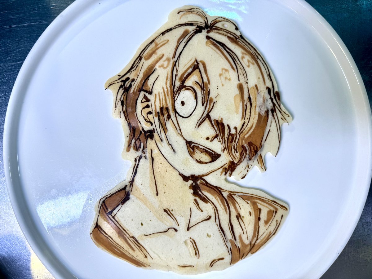LaRicetta99's tweet image. 本日のパンケーキアート動画 鬼太郎誕生 ゲゲゲの謎 ゲゲ郎？ゲ太郎 #gegegenokitaro #kitaro #pancakeart