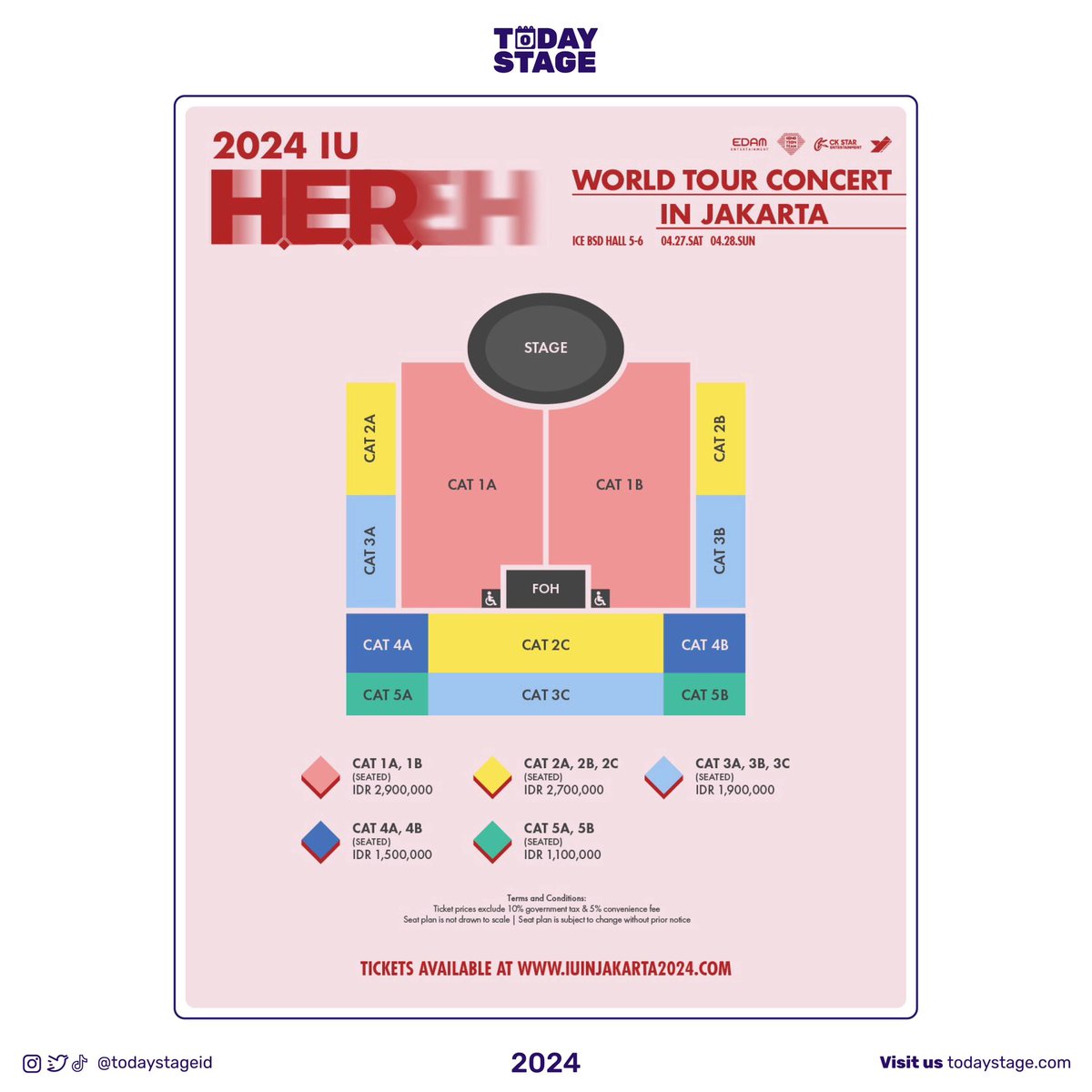 𝐇𝐢 𝐔𝐀𝐄𝐍𝐀!🌟
All ready for your long-awaited reunion? 
💜 𝐓𝐈𝐂𝐊𝐄𝐓 𝐒𝐀𝐋𝐄𝐒
8 March (Fri), 12 PM
Via iuinjakarta2024.com 

 This show is proudly promoted by @ckstarid 

#아이유 #IU #HER #HER_WORLD_TOUR_IN_JAKARTA
#IUinJakarta #CKStarEntertainment