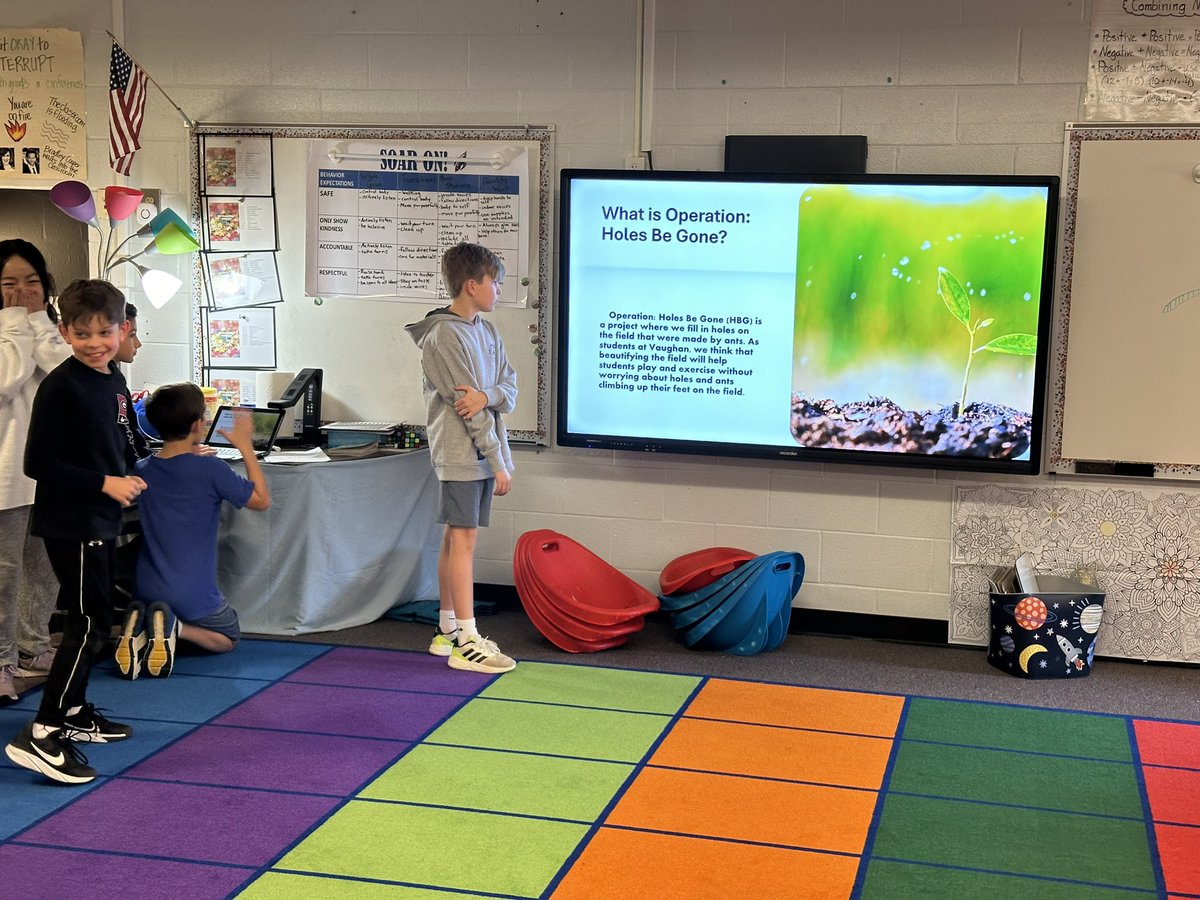 instruct2learn's tweet image. 5th grade 🎯students presented their service learning plans for review and questioning. The amount of research, thought, and attention to detail and design were evident from start to finish! @VaughanRockets @CobbAlp #SOARon  #lovetothinkhere