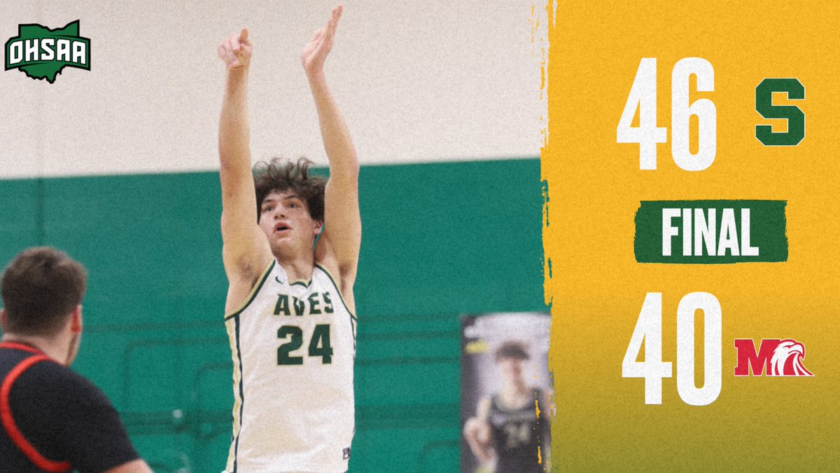 Aves win! Up next: Oak Hills in the District Semi on Saturday 3/2 at 2PM at Lakota West High School.