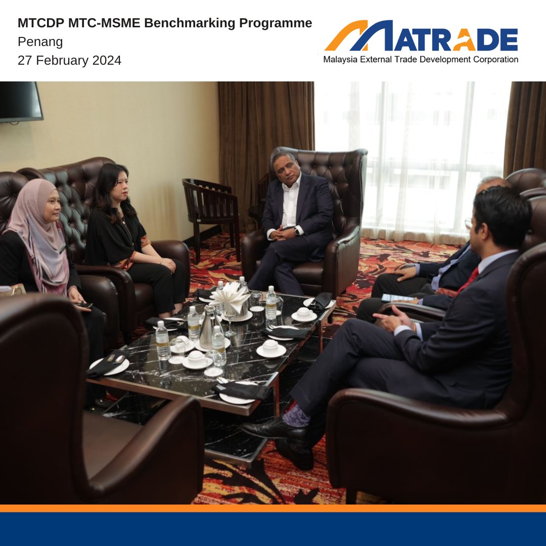 matrade's tweet image. MTC Benchmarking event in #Penang!

MATRADE (Malaysia External Trade Development Corporation) continues to fortify small and medium enterprises (SMEs) in Penang in global supply chain development through a benchmarking programme with successful Mid-Tier Companies (MTCs).