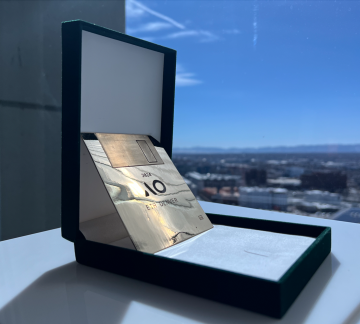 aoTheComputer's tweet photo. Ok but what if we brought a $10k solid gold floppy disk to give away to the best ao hacker at @EthereumDenver?

Hacking competition details at the @ArweaveEco booths tomorrow. 

Want a head start? 

Check out the quest board in ao. 👀 https://t.co/XLwWJOxxjL
