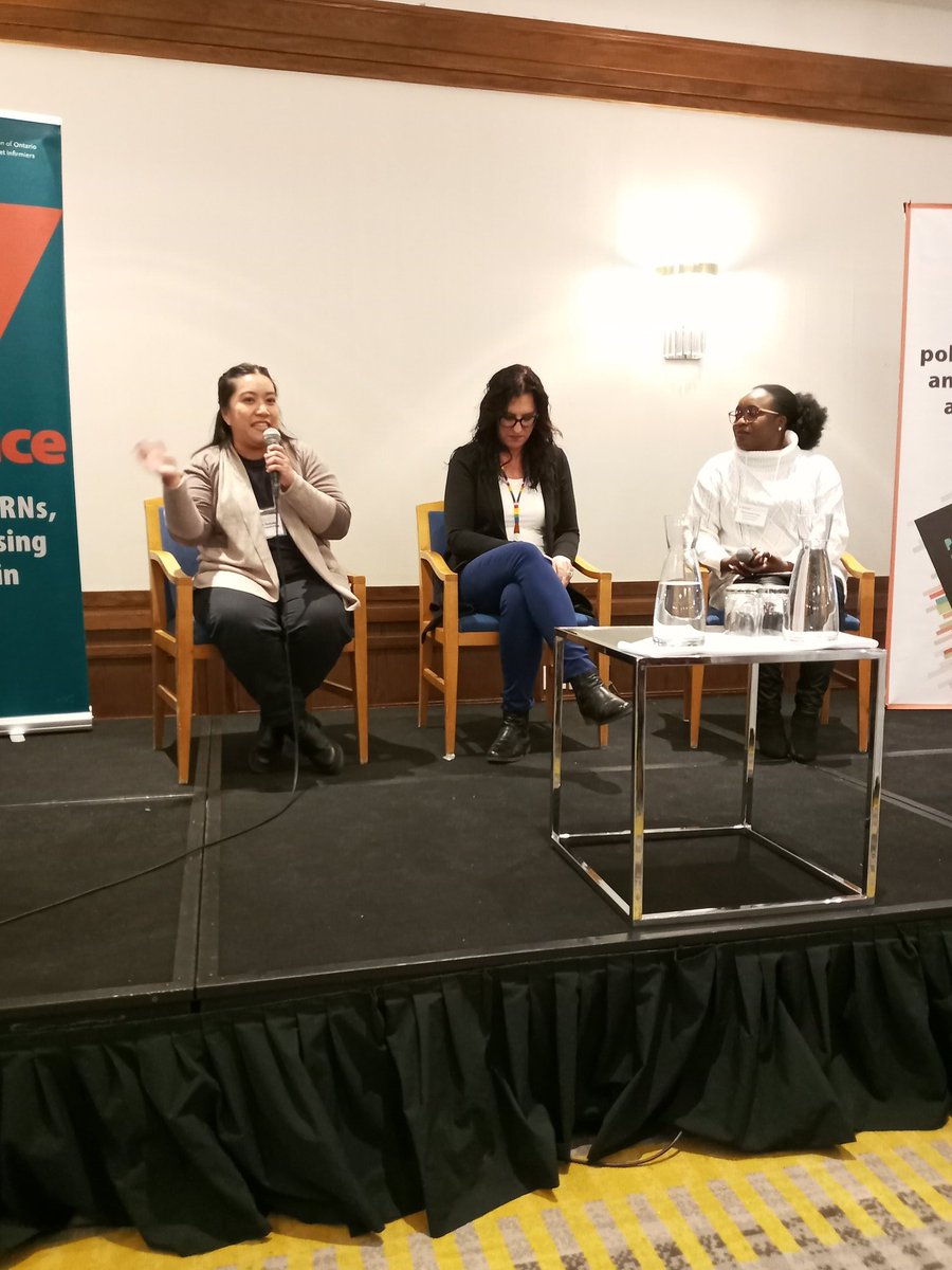 How do we move issues of EDI: We all have our own lived experiences. QPD is about trying to connect with people, with politicians. Knowing your patients' stories, their experiences, is important says Alicia Gonzalez (far left) of @INAIG_RNAO #QPD
