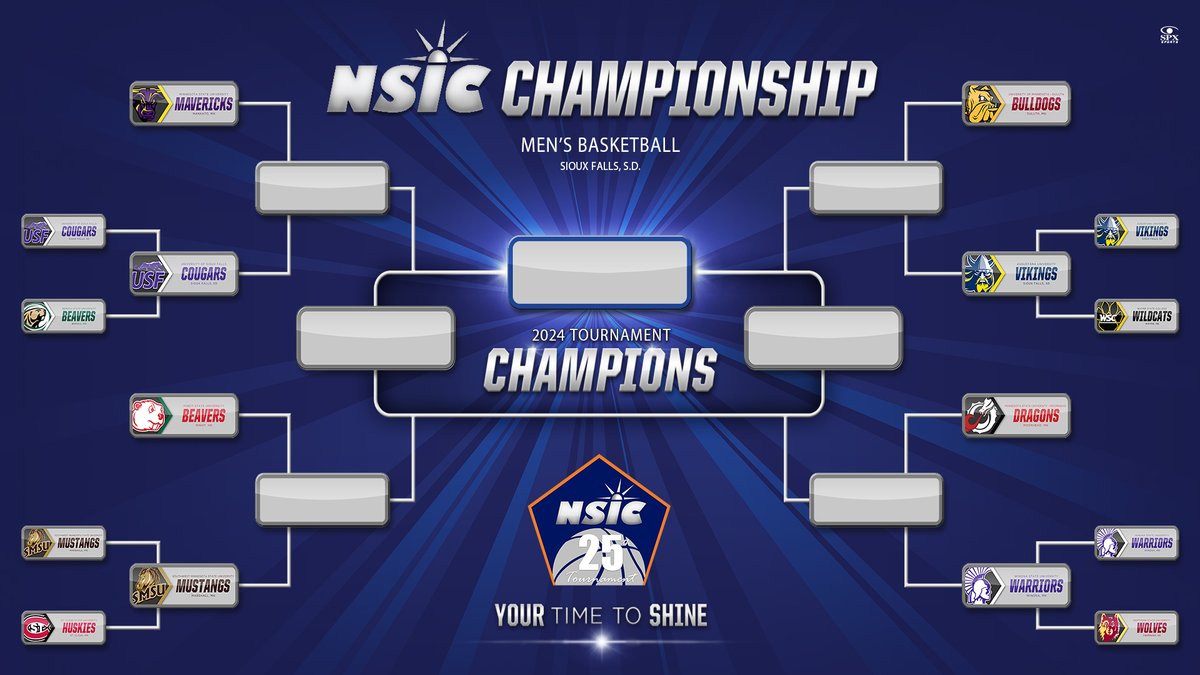 #NSICMBB / #NSICTourney quarterfinals are set for Saturday/Sunday at the Sanford Pentagon!

#YourTimeToShine

More info at:  NorthernSun.org/NSICTourney