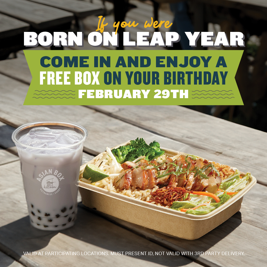 Tomorrow!!
🎉🎉🎉
Leap year babies!!
Celebrate your birthday at The Box!!
Free Box all day if your birthday is February 29th!!