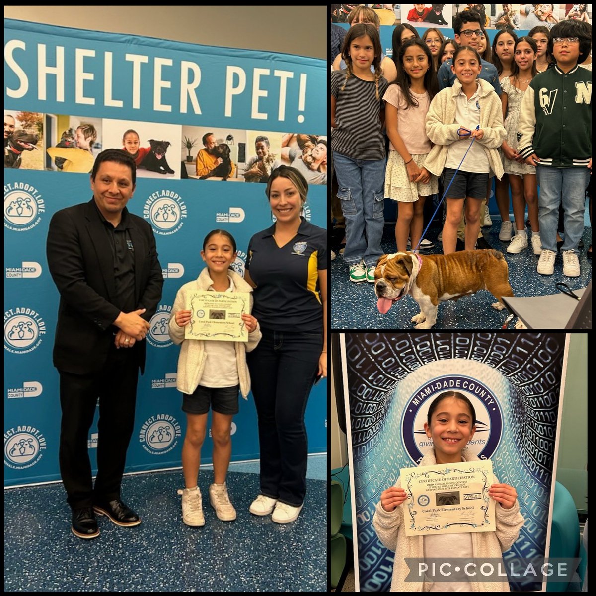 Great experience for our students who participated in the HOPE Contest @AdoptMiamiPets-so proud of them! Thank you, Ms. Barroso, STEAM Liaison & 3rd grader Mila Sirota, for representing our school-great work! @suptdotres @MDCPS @MjLewis13 @MDCPSCentral @MSGarciaMDCPS @MDCPSSTEAM