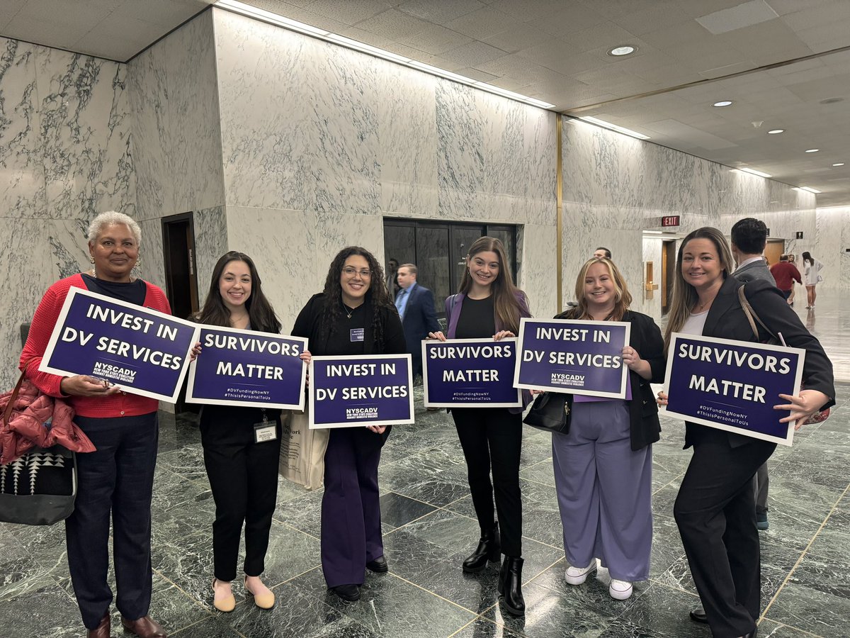 Amazing advocates at the capitol today because #survivorsmatter #dvfundingnowny