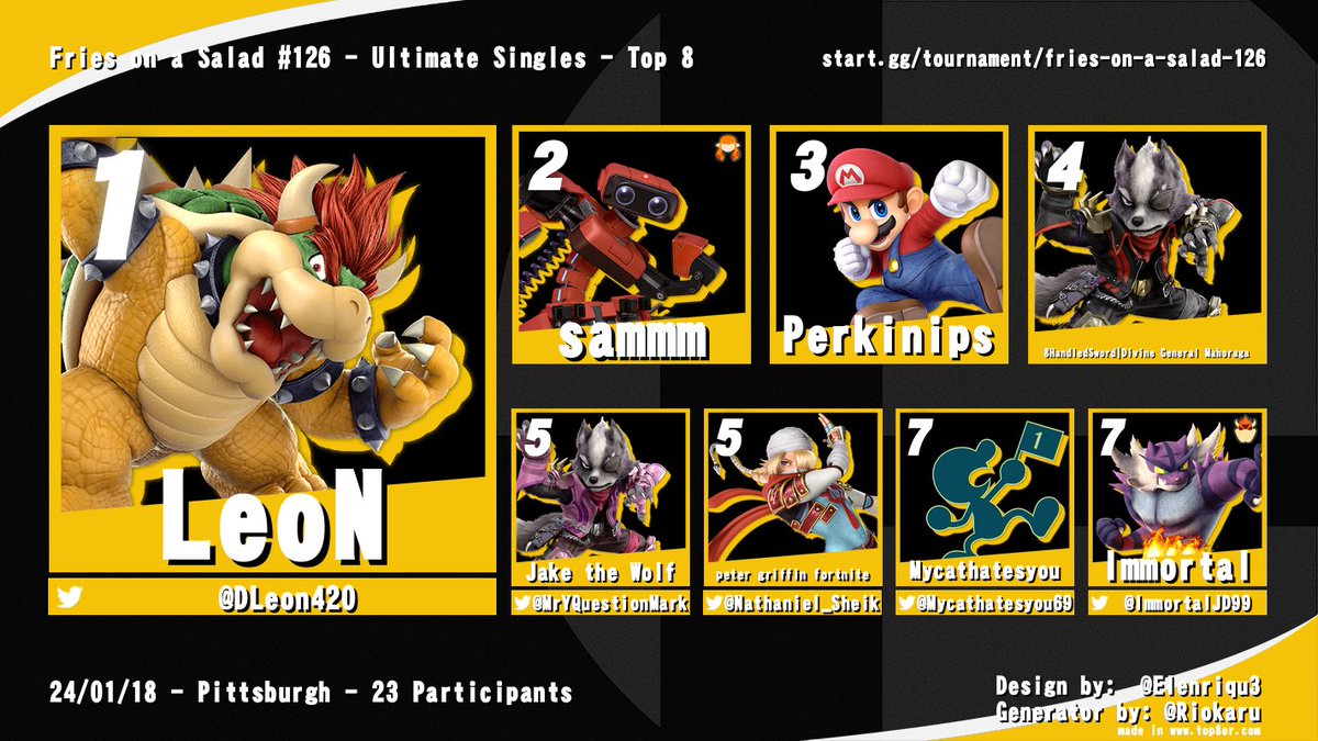 Top 8 of Fries on a Salad #126! I had to post this like 3 times so i give up on tagging people