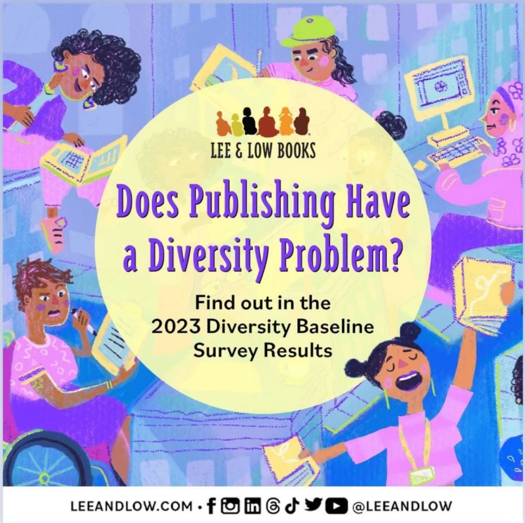 The 2024 Diversity Baseline Survey results were released today by @LEEandLOW and show trends in the publishing field… from when it was last administered in 2019. Take a look: blog.leeandlow.com/2024/02/28/202…