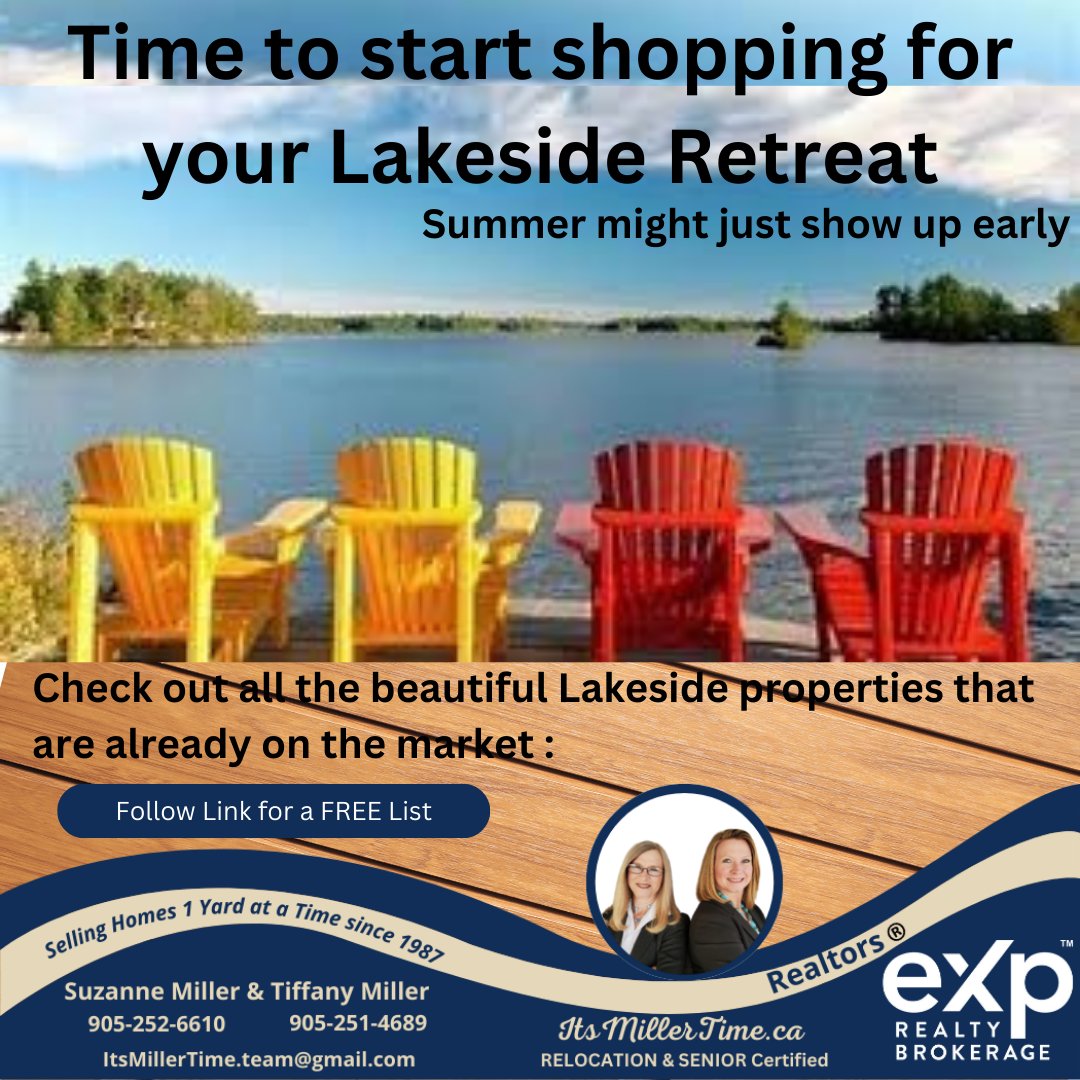 Its a dream for many and a reality for few, but just takes a plan. Are you ready for your Lakeside Retreat? bit.ly/3wwobPJ #waterfront #cottages #lakeside #summerhome #itsmillertime #buyers #sellers