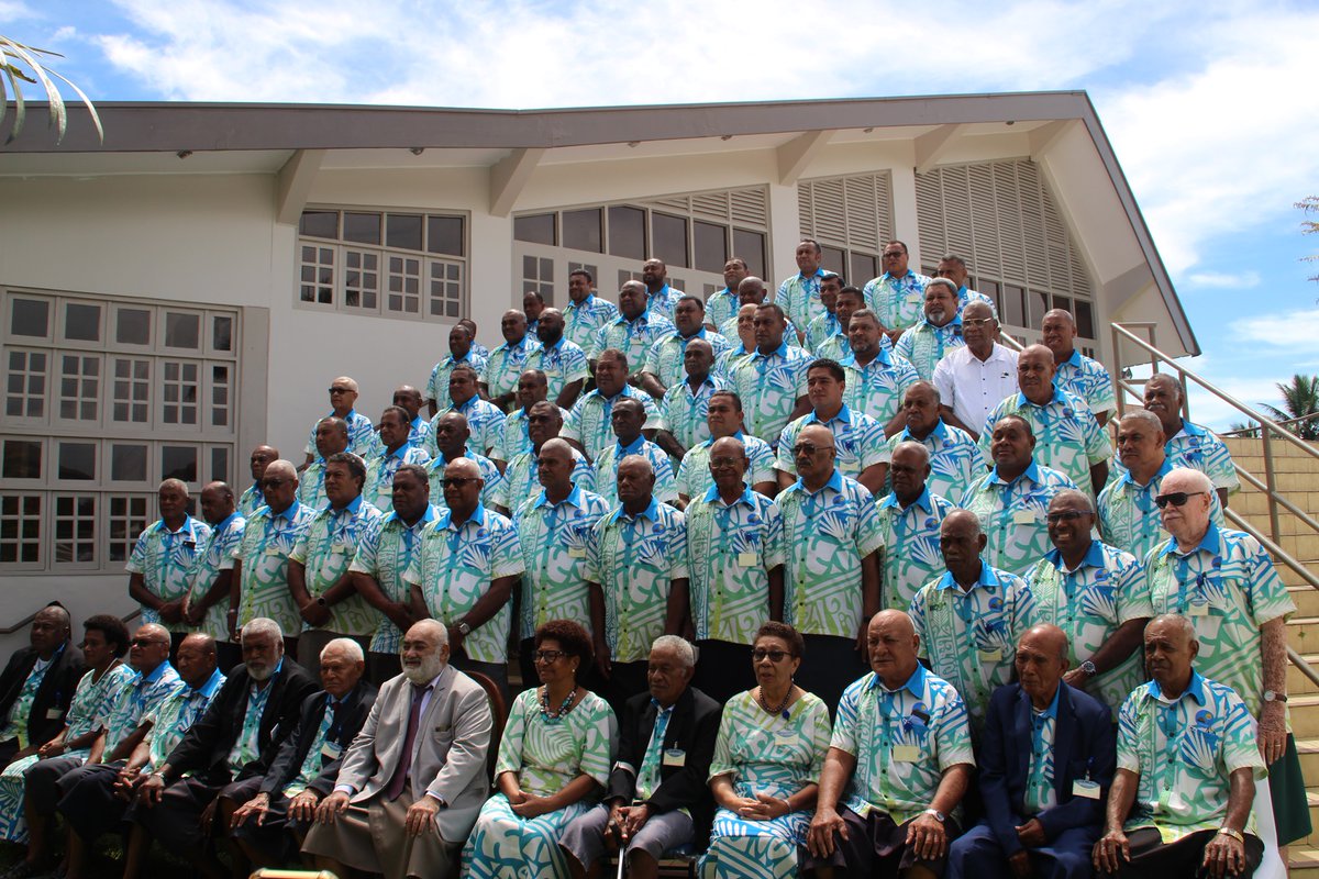 officeoftheatto's tweet photo. PM Hon Sitiveni Rabuka emphasized unity and inclusive leadership while opening the Great Council of Chiefs Meeting at Lagoon Resort in Pacific Harbour yesterday.  
The Attorney General Hon Siromi Turaga and the Solicitor- General Mr Ropate Green were amongst the dignitaries. https://t.co/eGNTsw4Ucn