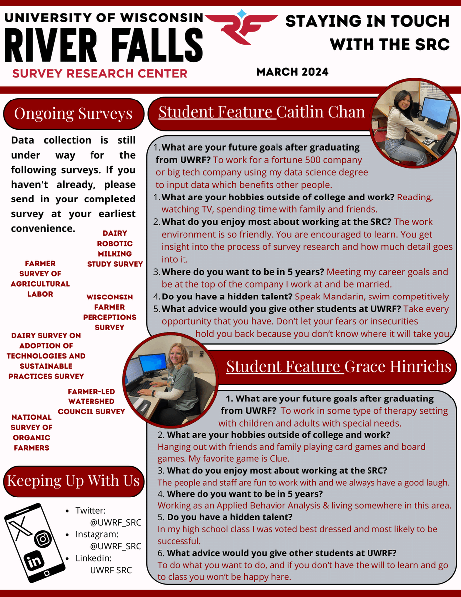 UWRF_SRC's tweet photo. Monthly Update for SRC https://t.co/AJtiU9VNyD