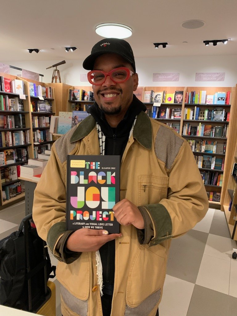Tomorrow may be the last day of #BlackHistoryMonth, but #blackjoy is eternal! Thanks to #KleaverCruz for signing his book #TheBlackJoyProject at our Terminal 3 store. #WhatsGoodWednesday