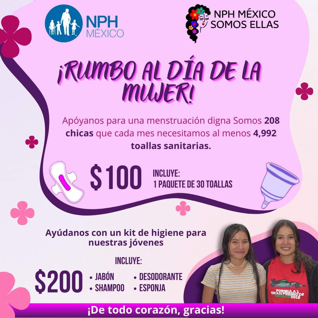 NPHMexico's tweet photo. México somos ellas.
Apoya a nuestras jóvenes con productos de higiene como toallas sanitarias o copas de menstruación. 
Apóyalas en:
https://t.co/48i7P37gEu
¡Gracias!
#casahogar #mujeres #Salud #menstruaciondigna #Morelos #Mexico #Cuernavaca #Miacatlan #Monterrey https://t.co/c2A1nCGzzz