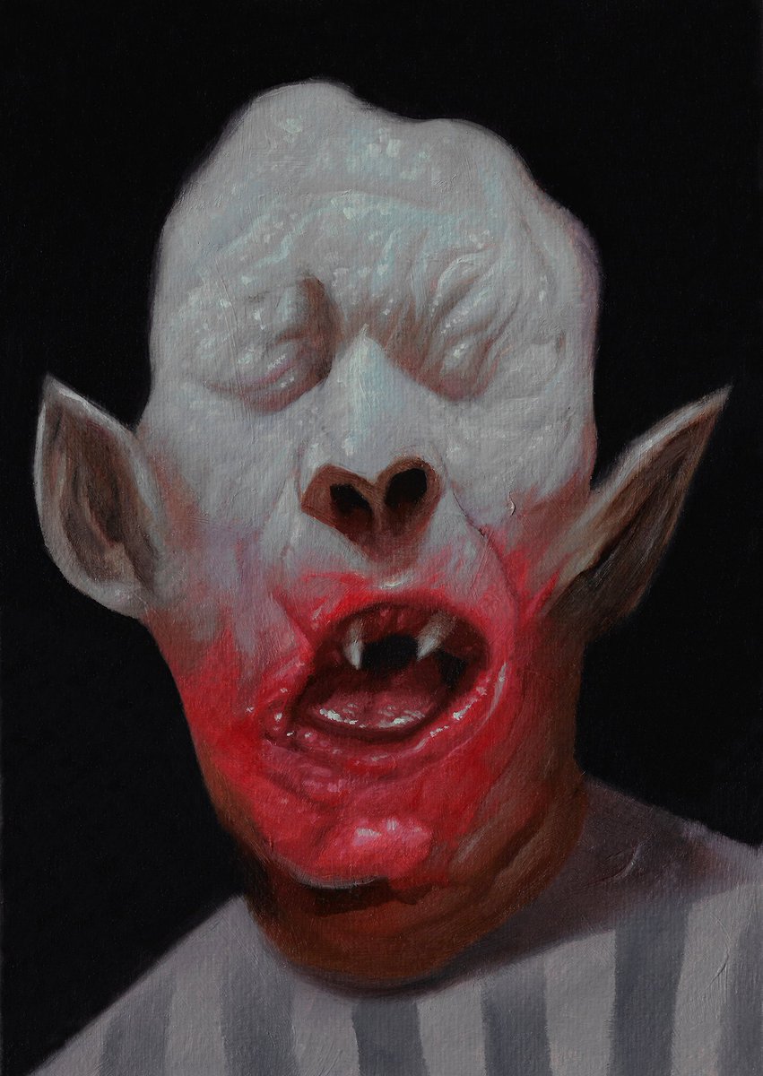 'Vampiro I' -2019- Oil painting on paper 7' x 9.7'