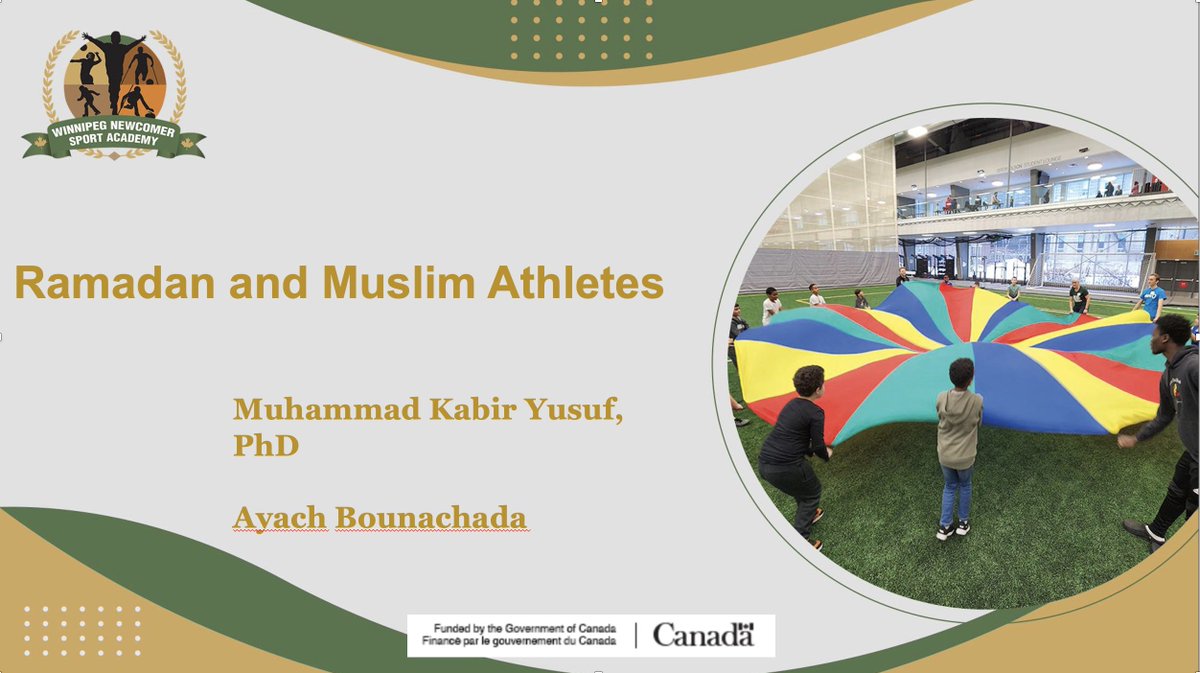 wpg_nsa's tweet photo. And, today, we were welcomed by @SportManitoba to discuss Ramadan and accommodations needed for Muslim athletes, with over 60 sport leaders present. Let's learn more about each other. Thx @CdnHeritage for supporting this initiative https://t.co/O7gtFVfL64