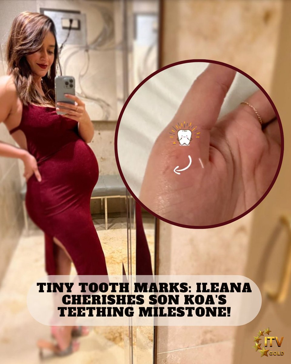 ITVGold's tweet photo. Radiating pure parental bliss! 💫💕
Mommy #IleanaDCruz captures the precious journey of motherhood, sharing a heart-melting glimpse of little Koa's teething milestones.
#MomLifeMagic #CherishedMoments #TeethingJourney #BollywoodBuzz #Bollywood #MustFollow #CelebLife #Bollywood #Entertainment #viralposts #follow #ITVGold #NewsIndiaTimes #DesiTalk #ParikhWorldWideMedia