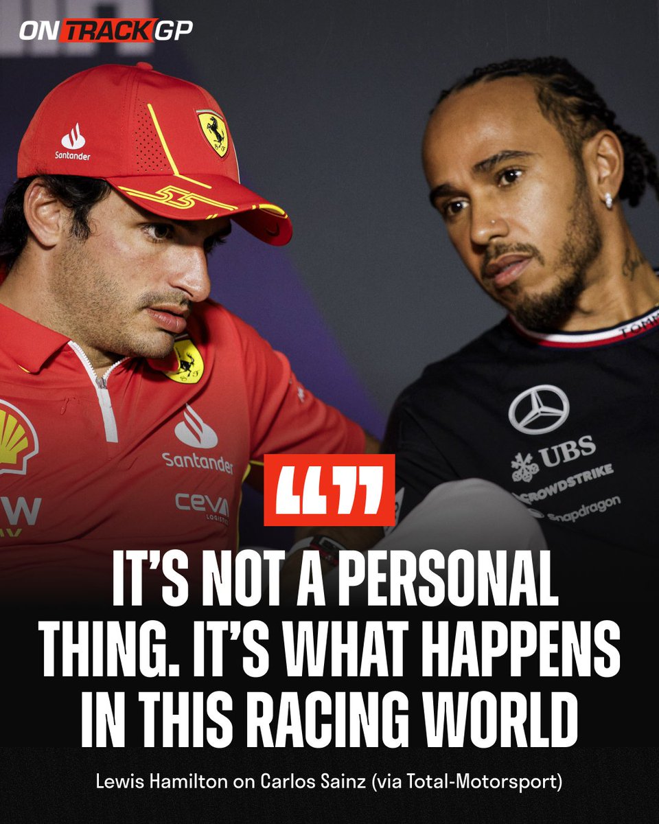 ontrack_gp's tweet photo. Nothing personal, just business 🤝

#Hamilton #Sainz #Ferrari #F1 #Formula1 https://t.co/b7CUaCkfW7