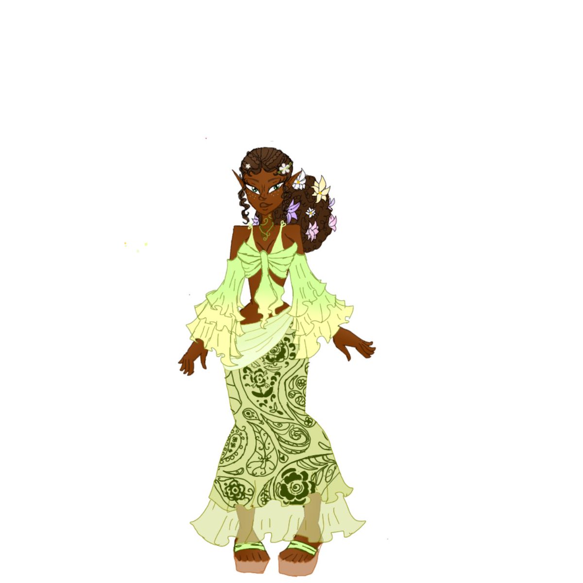 _kingix_'s tweet photo. My OCs for my (hypothetical) 
Video game &amp; story the #ElementalGaurdians 

First on the list is (my fav) Iris evermore 
The elemental of life !

#kingix #aritst #design #originalcharacter https://t.co/vzRqEyQrsL