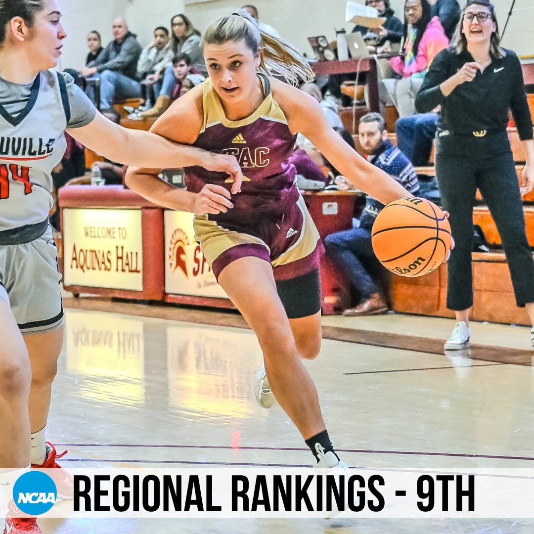 𝐑𝐄𝐆𝐈𝐎𝐍𝐀𝐋𝐋𝐘 𝐑𝐀𝐍𝐊𝐄𝐃! 🏀 The @STACSpartans and @DaemenAthletics men’s AND women’s basketball teams have made the @NCAADII regional rankings this week, with the STAC men sitting at the 🔝 of the East Region!