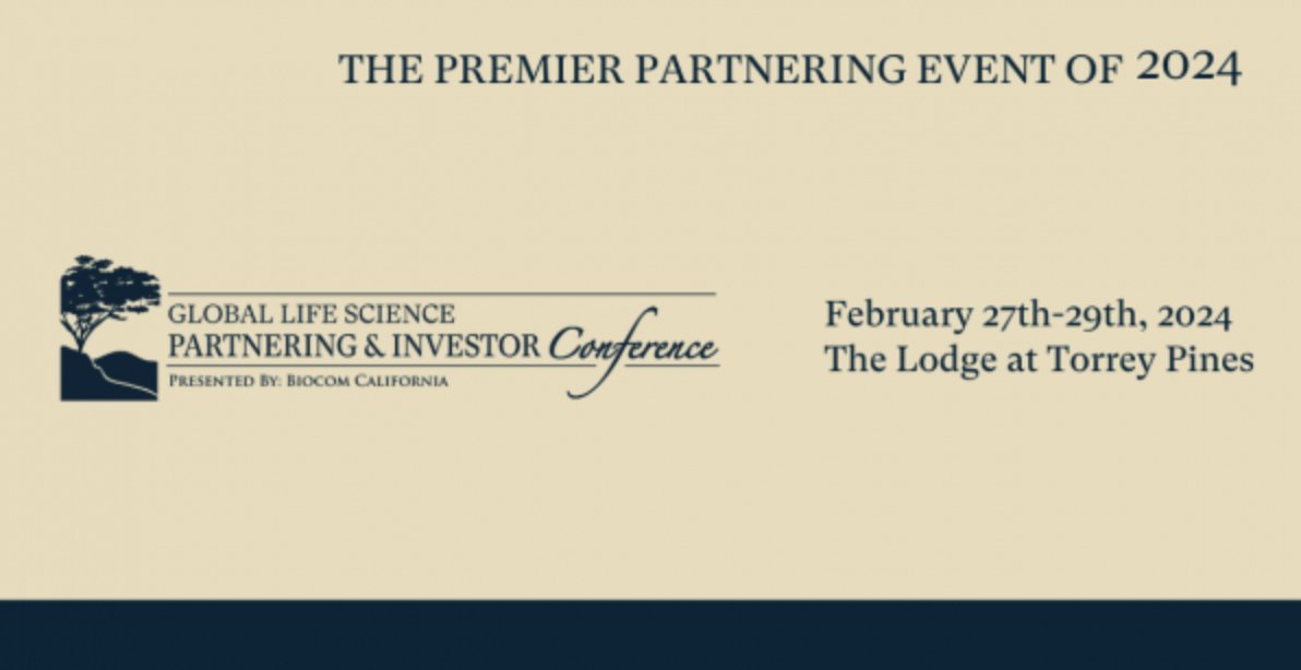 We're excited to share that our CEO, Travis Stiles, &amp;  Chief of Staff, Kristien Van Vlasselaer, will be attending the <a href="/BiocomCA/">Biocom California</a> Annual Global Partnering &amp; Investor Conference. If you're participating in this event &amp; would like to know more about <a href="/NovoronBio/">Novoron Bioscience</a>, please get in touch.