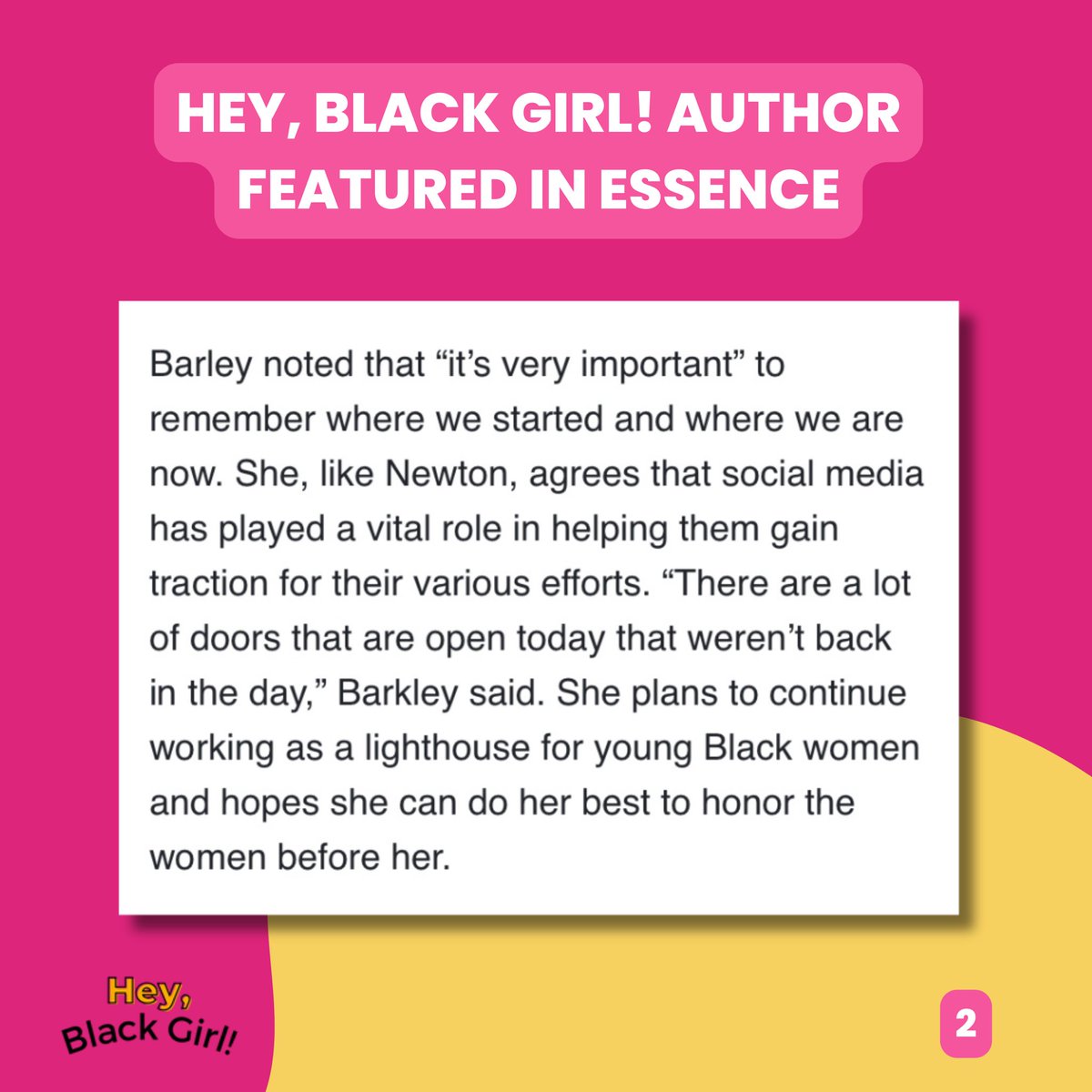whitneylbarkley's tweet photo. I was quoted in Girls United by @Essence  today 💖 https://t.co/jyBWr1F8bs