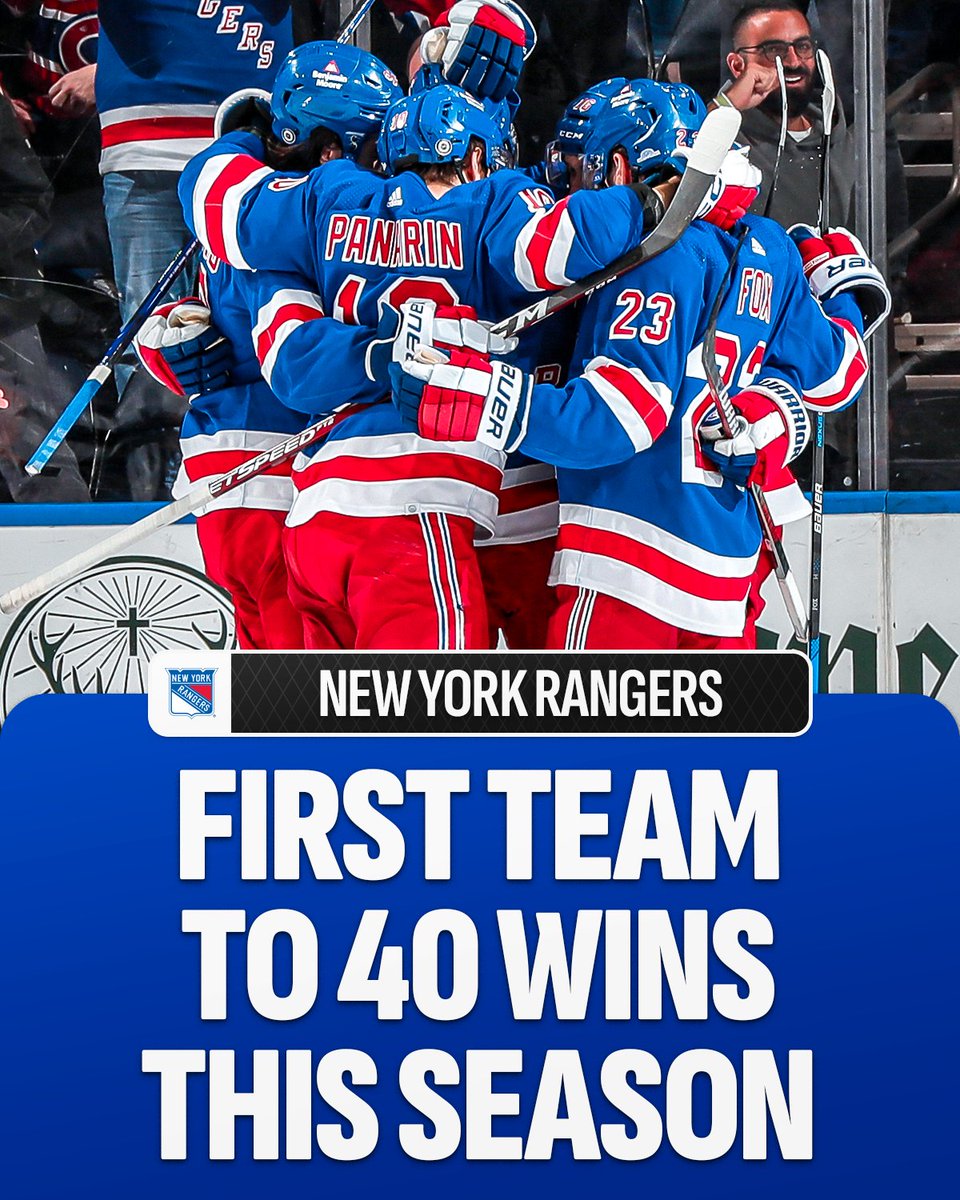 NHL's tweet photo. HOW ABOUT THEM RANGERS?! 🗽 https://t.co/Q0GEfBzl6C