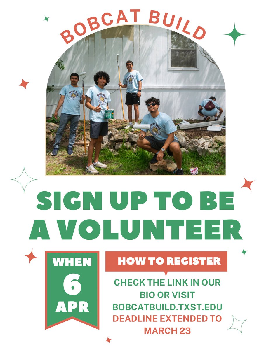 BobcatBuild's tweet image. Registration for Bobcat Build is still open and will stay open until March 23!