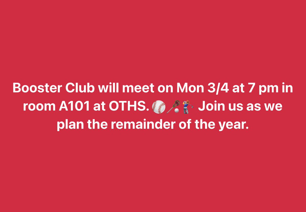 OTHS Booster Club tweet media