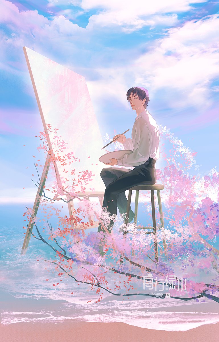 舟行绿水 tweet media