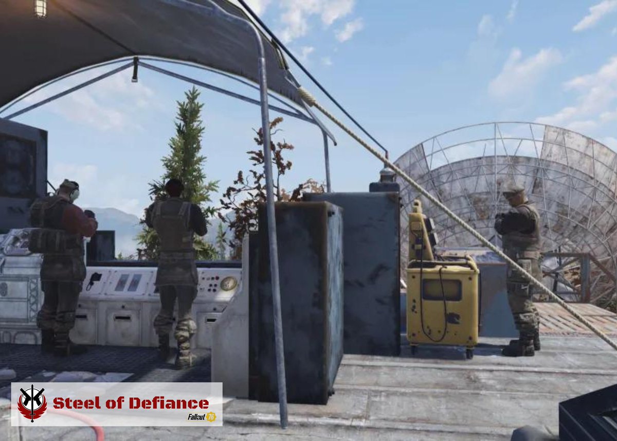 SDefiance75025's tweet photo. Join the ranks of the legendary Steel of Defiance - the oldest and most renowned Brotherhood of Steel RP group on Discord and #Fallout76! All platforms.

To join the Steel of Defiance on Discord: https://t.co/IJd6ZLjAX7
#fallout  #brotherhoodofsteel  #falloutbos #milsim https://t.co/85jK5xYUO7