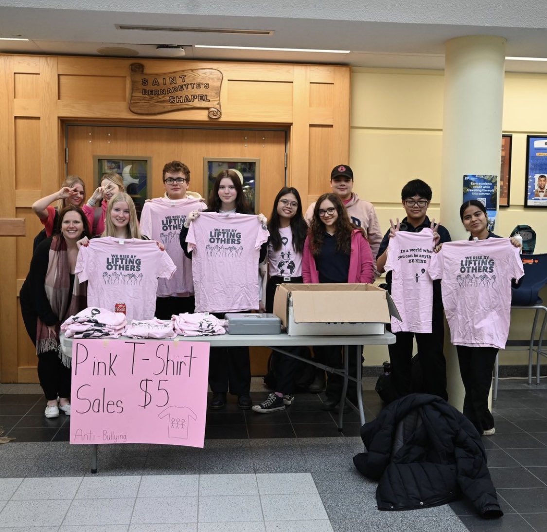 We rise by lifting others @OLOLCRUSADERS #PinkShirtDay2024
