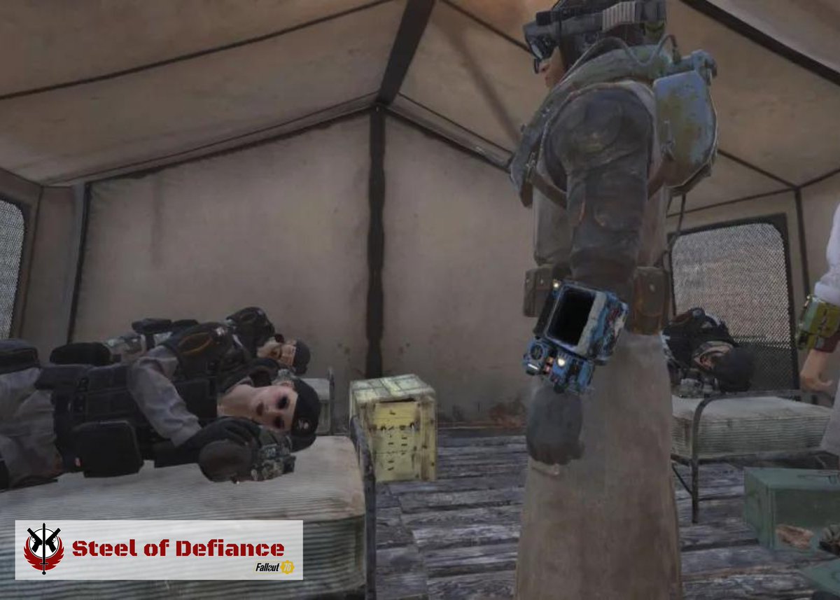 SDefiance75025's tweet photo. Join the ranks of the legendary Steel of Defiance - the oldest and most renowned Brotherhood of Steel RP group on Discord and #Fallout76! All platforms.
To join the Steel of Defiance on Discord: https://t.co/IJd6ZLjAX7
#fallout #brotherhoodofsteel #falloutbos #milsim https://t.co/DmD3EqjQR1
