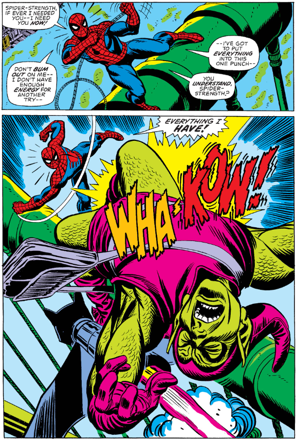 MarvelADay's tweet photo. #MarvelADay #ASM121 WHA-KOW! Alright, that’s a good start. Maybe things will be okay. - JRW https://t.co/Lv77YkhZD2