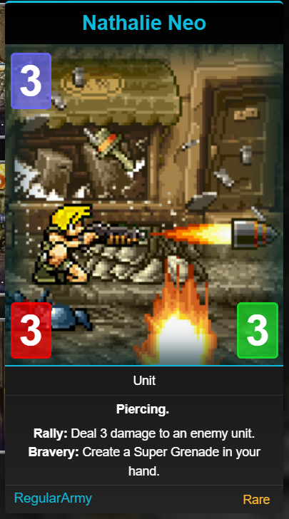 MSCardWars's tweet photo. Sneak Peek!
#metalslug #metalslugattack #msa #メタルスラッグアタック #metalslugcardwars #mscw https://t.co/7ova0h2jpY