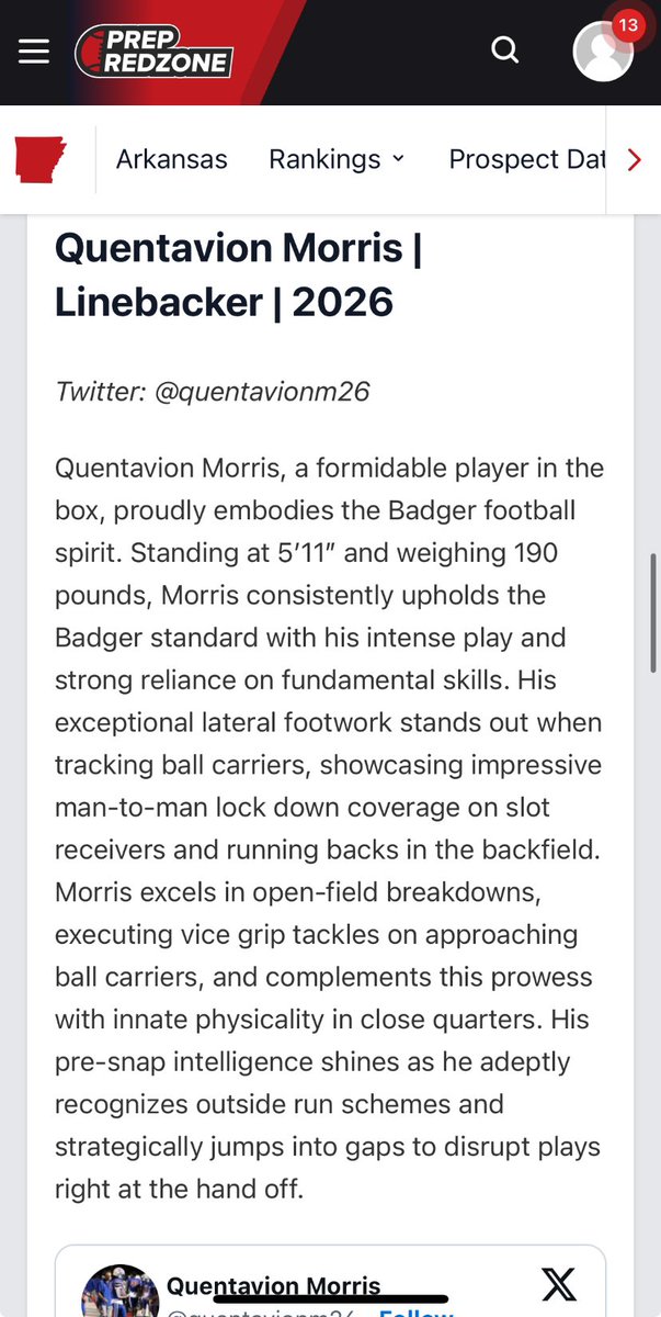Thanks for the write up! <a href="/PrepRedzoneAR/">Prep Redzone Arkansas</a> <a href="/CoachKizer/">Chris Kizer</a> <a href="/CoachEvins/">Bobby Evins</a> <a href="/MalachiH2026/">Malachi Hamilton</a> <a href="/NykkissonW/">Nykkisson “5six” Wimberly</a> <a href="/CoachSchucker/">Trey Schucker</a>