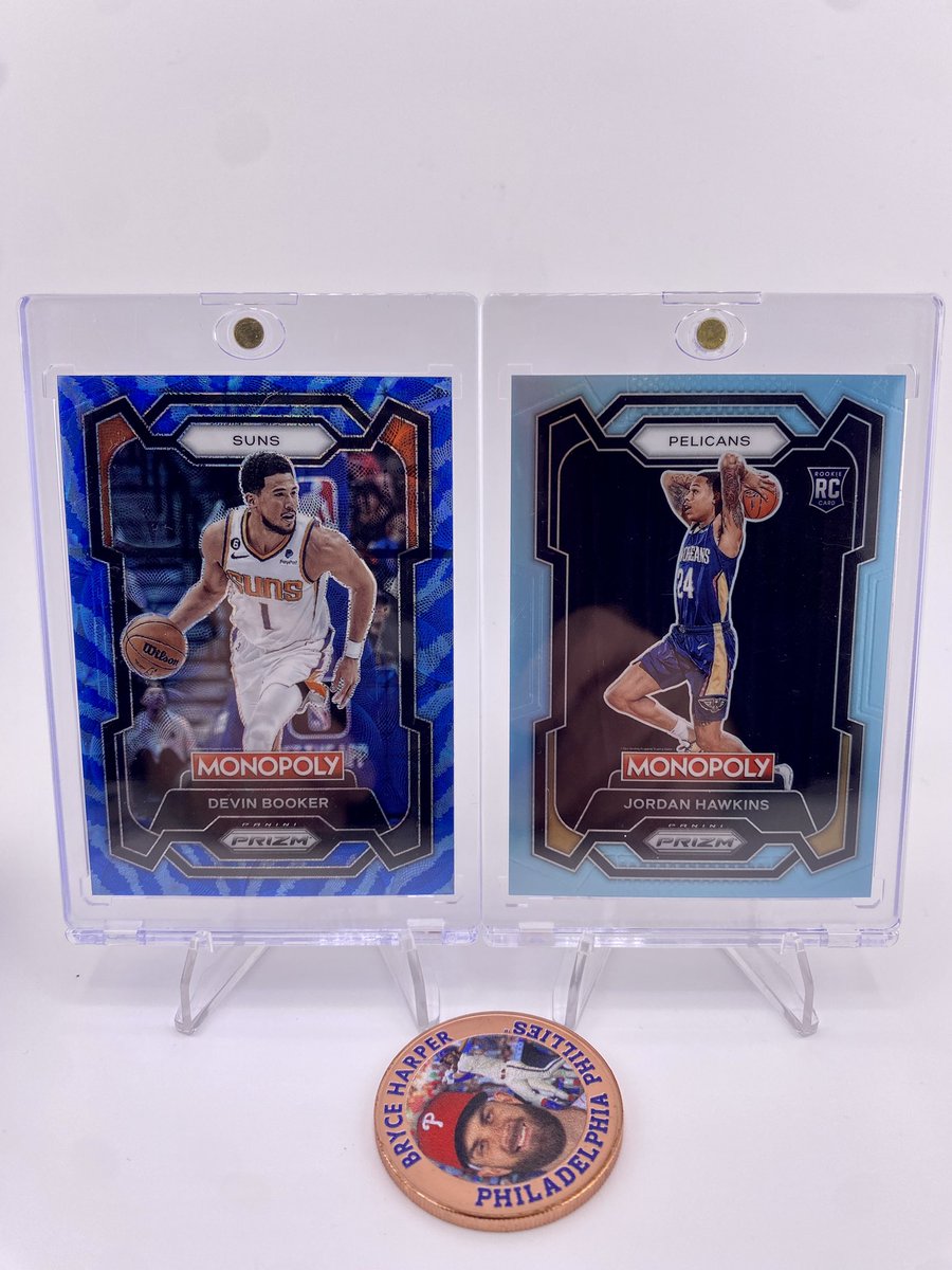 TheFootballPlan's tweet image. And it begins….

First 8 beauties being listed on eBay. Numbers &amp;amp; Colors are 🔥🔥🔥
What do y’all think?

50 more to go 😂😂

#MonopolyPrizm 
#TheHobby 
#NBA