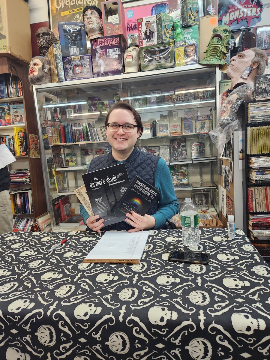 <a href="/MathewLReyes/">Matt the Chaos Gremlin</a> was SO DAMN GOOD at his reading at Dream Haven tonight! He's a natural storyteller whose world building feels effortless and humor is dark and subtle. I'm so proud of you, friend!