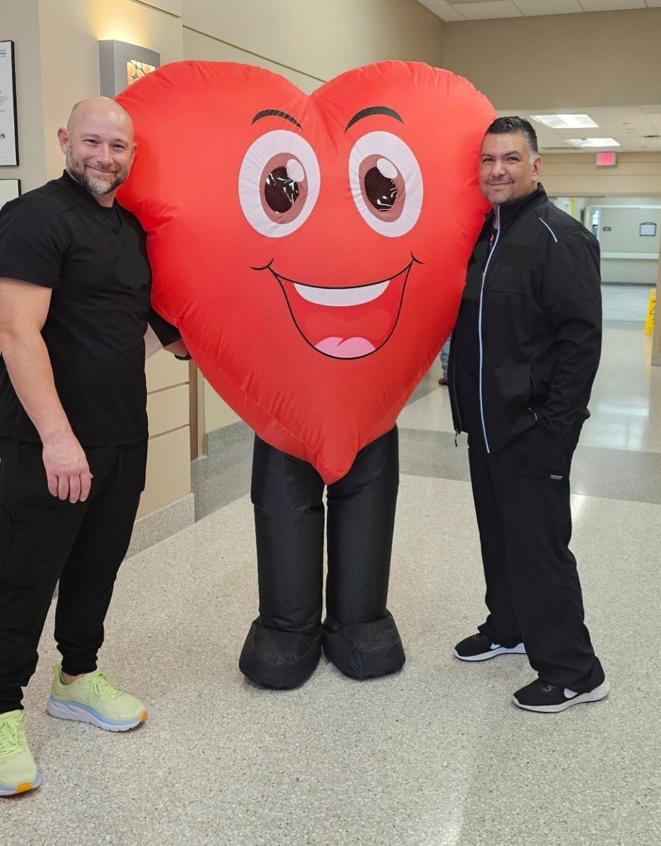 Me and bestie at work. American Heart Month. #HeartMonth