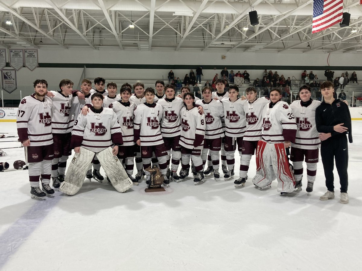 U of D Jesuit (@uofdjesuit) on Twitter photo MHSAA REGIONAL CHAMPIONS! Cubs defeat Livonia 5-1 tonight with goals scored by Carter Cate (3), Aidan Charron (1), and Thomas Angell (1). Next game Saturday at Allen Park. State Quarter-Finals on tap. Congratulations and let’s go Cubs!
#UofDJesuit #UofDJesuitHockey <a href="/udjhockey/">U of D Jesuit Hockey</a> MHSAA REGIONAL CHAMPIONS! Cubs defeat Livonia 5-1 tonight with goals scored by Carter Cate (3), Aidan Charron (1), and Thomas Angell (1). Next game Saturday at Allen Park. State Quarter-Finals on tap. Congratulations and let’s go Cubs!
#UofDJesuit #UofDJesuitHockey <a href="/udjhockey/">U of D Jesuit Hockey</a>
