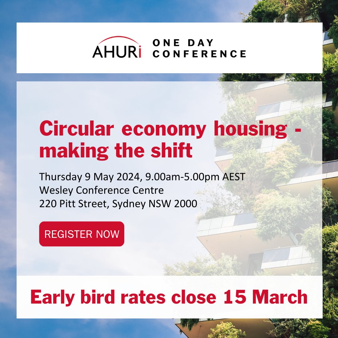 Don’t miss out on this highly topical one-day conference: 'Circular economy housing - making the shift'. A limited number of discounted ‘early bird’ tickets are available, so register now → bit.ly/48oOOTO