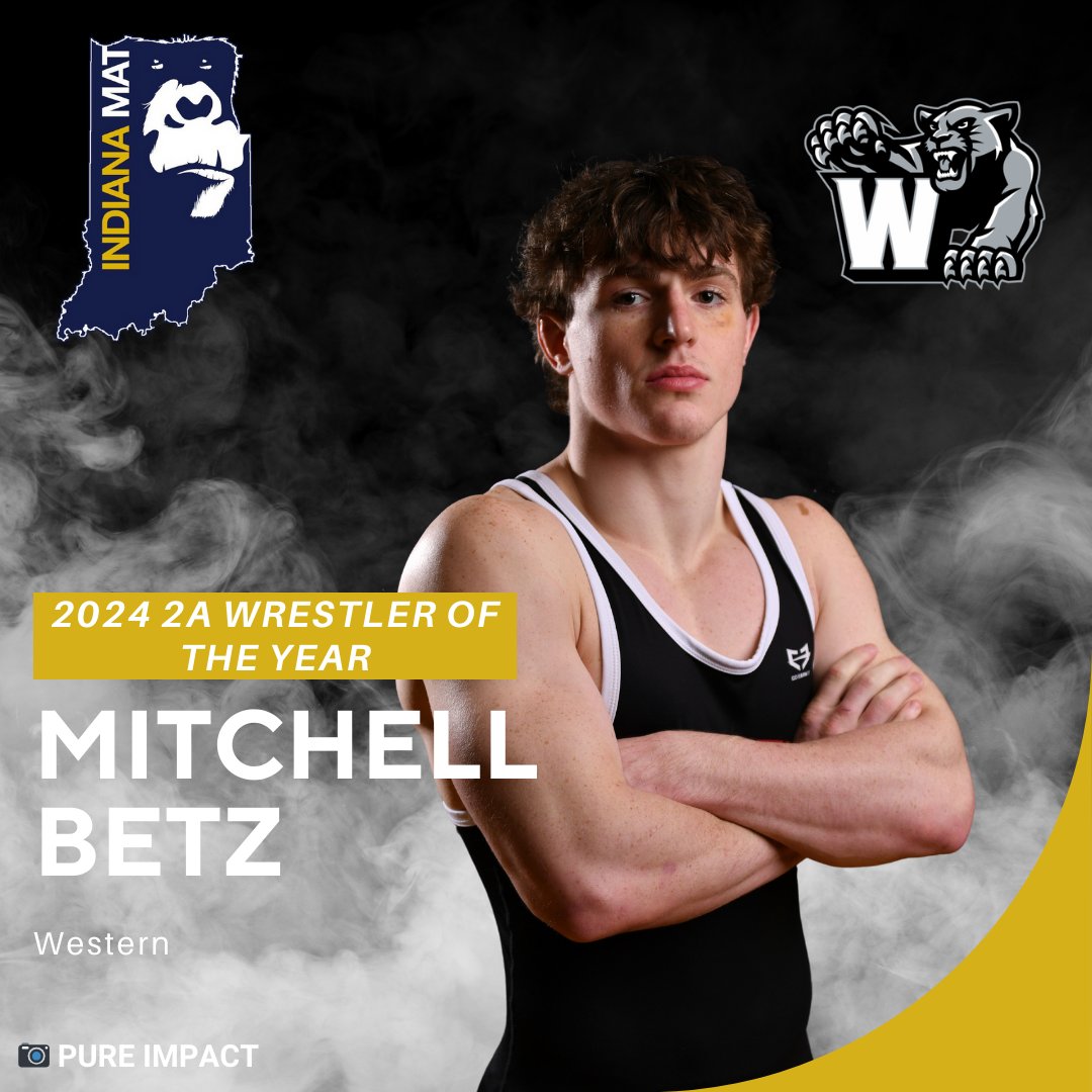 IndianaMat's tweet photo. Congratulations to the 2024 #IndianaMat 2A Wrestler of the Year
Mitchell Betz of Western

#IndianaWrestling #Wrestling #800lbGorilla https://t.co/Dx8GQGQwLI
