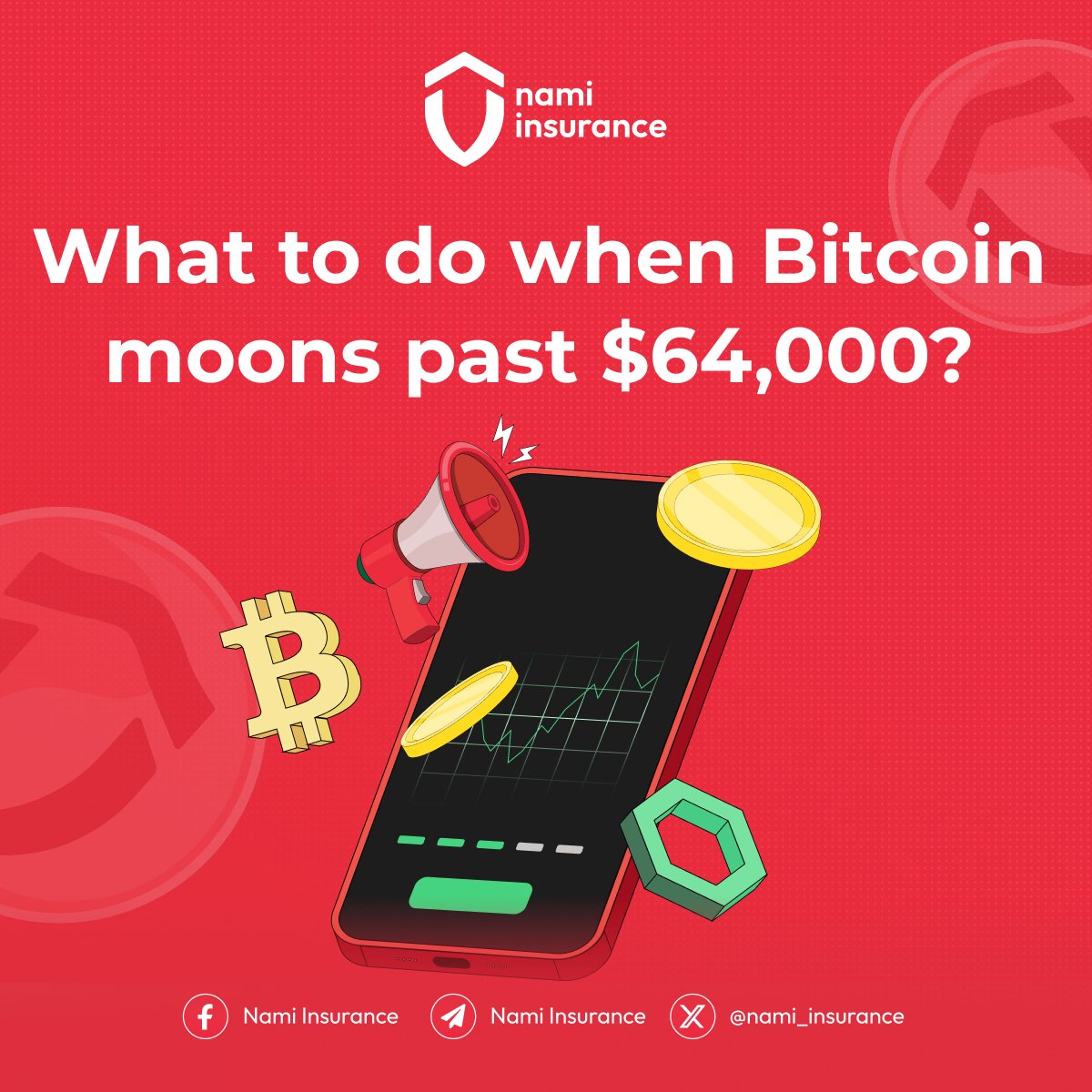 nami_insurance's tweet photo. What to do when Bitcoin moons past $64K⁉️
✅Limit Futures/Margin positions
✅Avoid peeking at other traders' bags
✅No FOMO with the crowd
✅Just HODL and enjoy the gains
✅Change your risk to payback at Nami Insurance: https://t.co/AYQkuWIRxn
#NamiInsurance #Insurance #Trade https://t.co/SezPzivzql