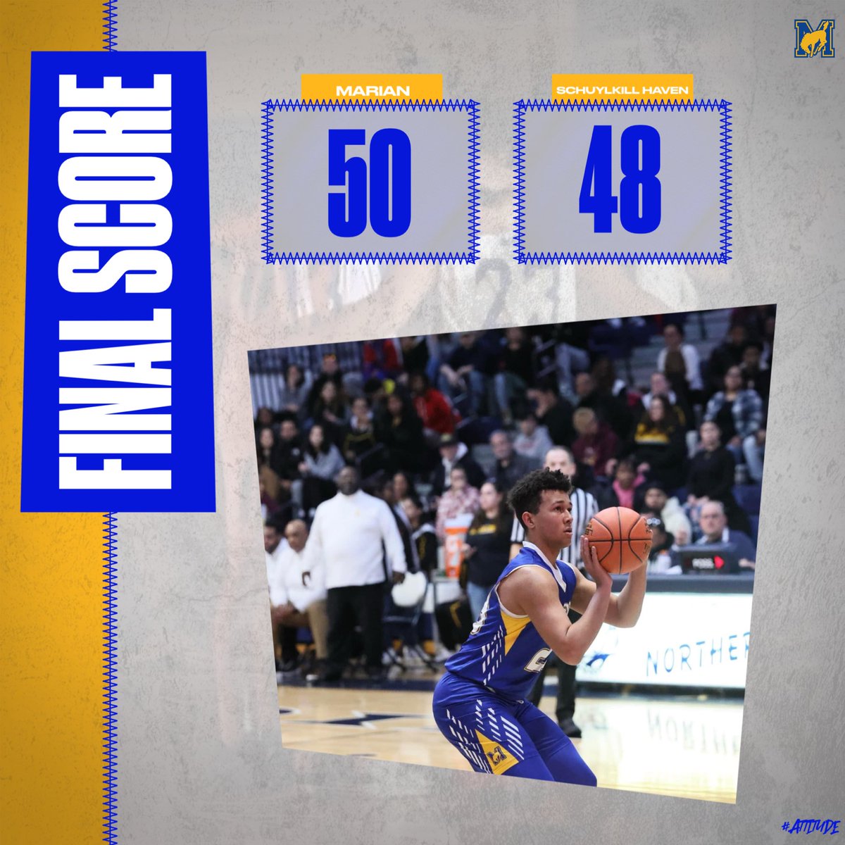 MCcoltshoops's tweet photo. #goingforgold Survive and Advance! Colts win a thriller against Schuylkill Haven to advance to the District Final game Friday at Martz Hall. 
#attitude #brotherhood https://t.co/gOZzOCcEdj