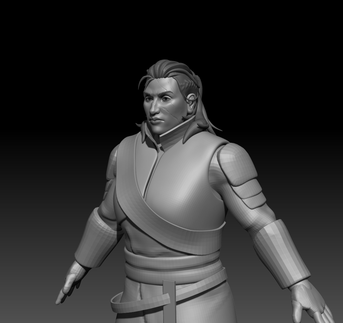 jesshopkins's tweet photo. I blocked in most of the clothes today and started on the hair, super happy with how her face is looking so far! https://t.co/xJubzSZFsG