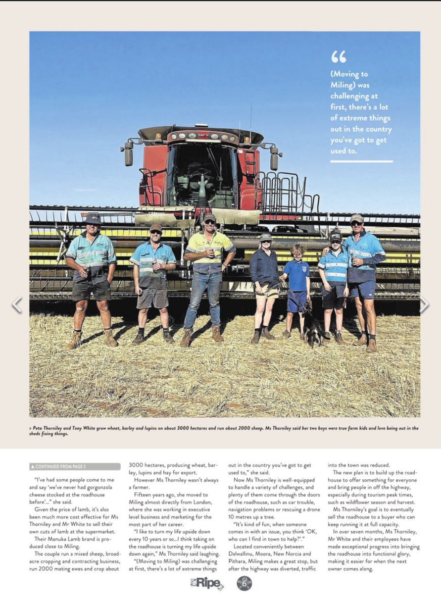 petath's tweet photo. Our country town roadhouse rescue story is in Ripe Magazine - the farmers weekly monthly supplement. Come and see us sometime! #miling #roadhouse #goodtucker https://t.co/9lnzCbsBr2