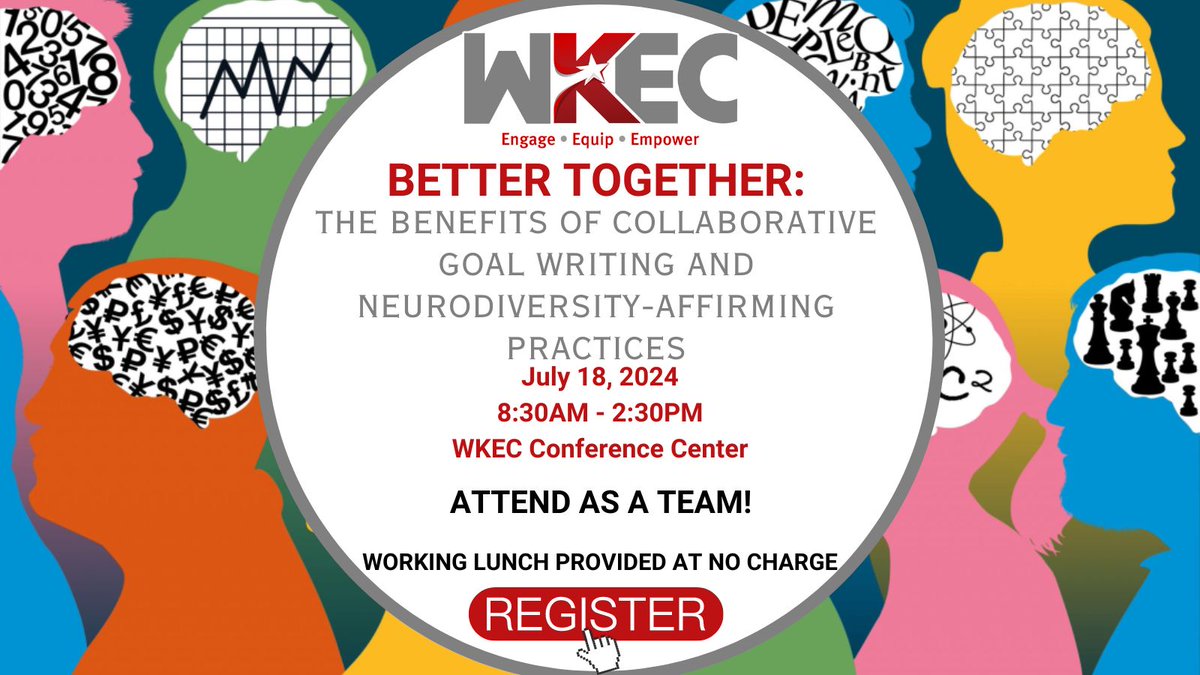 WKECSpecialEd's tweet photo. Save the Date! Summer professional development July 18 at WKEC for Special Education teachers and related services! Click this link for more information and to register: https://t.co/rJS2O6rMZO https://t.co/TXvFbhwApl